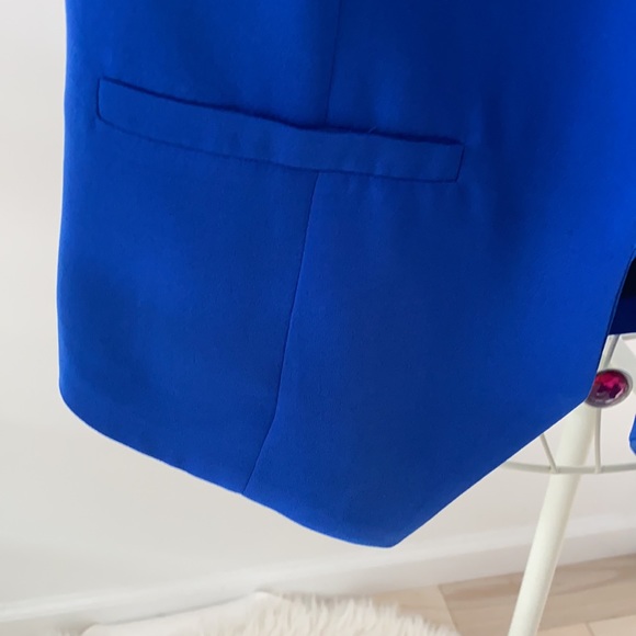 Forever 21 Blue Power Blazer w/ Zippers - Picture 6 of 8